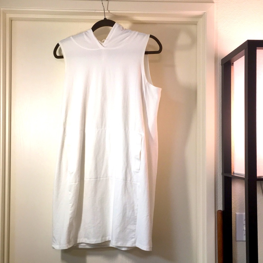 Eileen Fisher cotton hoodie mini dress